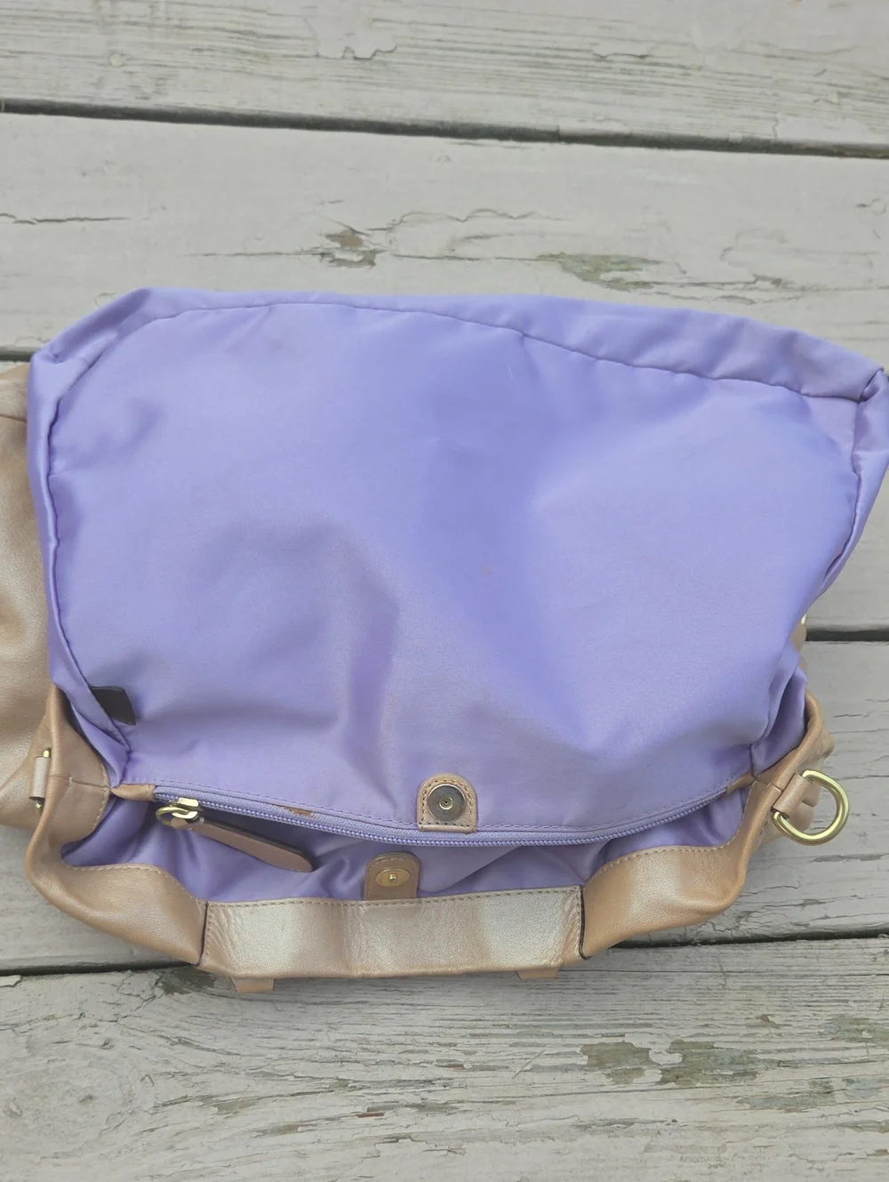 Coach Ashley F15513 2010 Carryall Metallic Leather Satchel $398 Retail GUC